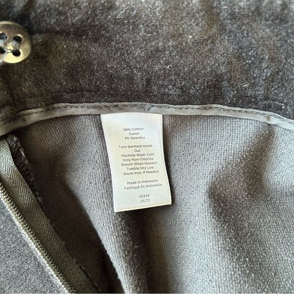 Talbots Black Curvy Slim Fit Velveteen Pants - Picture 7 of 13